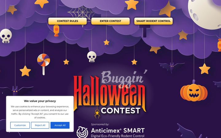 Screenshot of bugginhalloween.com