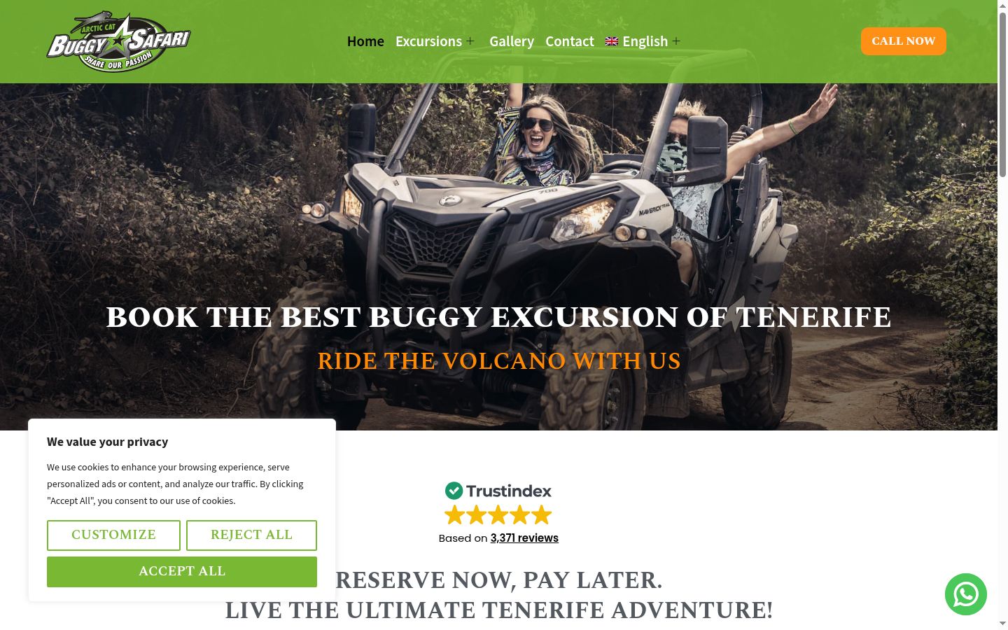 Screenshot of the consent banner shown before any interaction