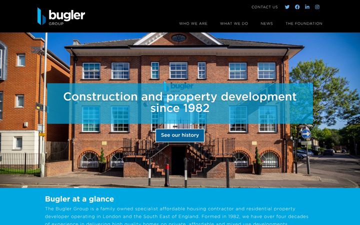 Screenshot of bugler.co.uk