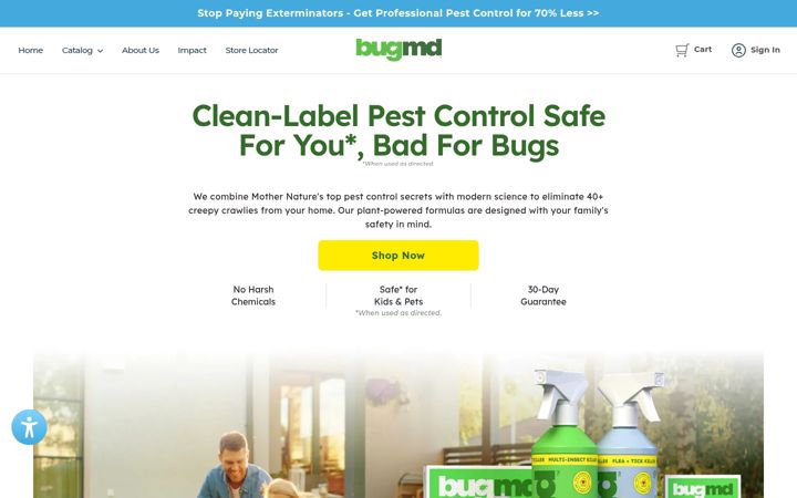 Screenshot of bugmd.myshopify.com