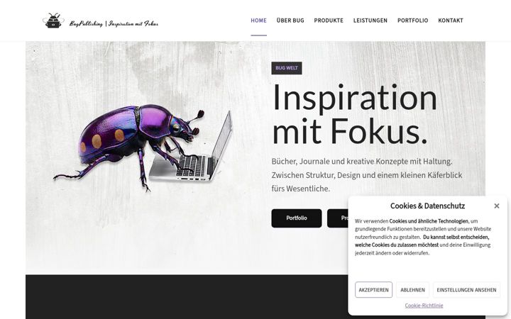 Screenshot von bugpublishing.de