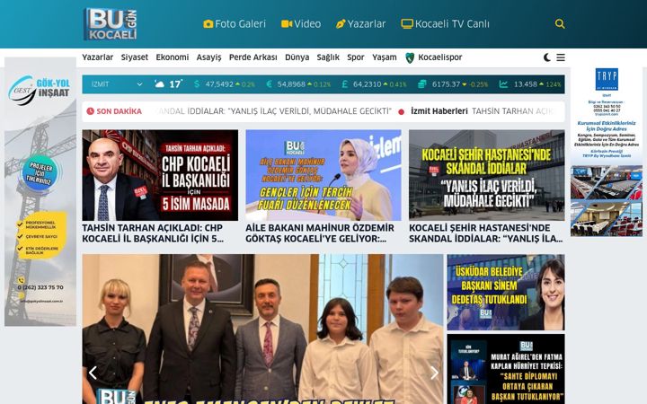 Screenshot of bugunkocaeli.com.tr