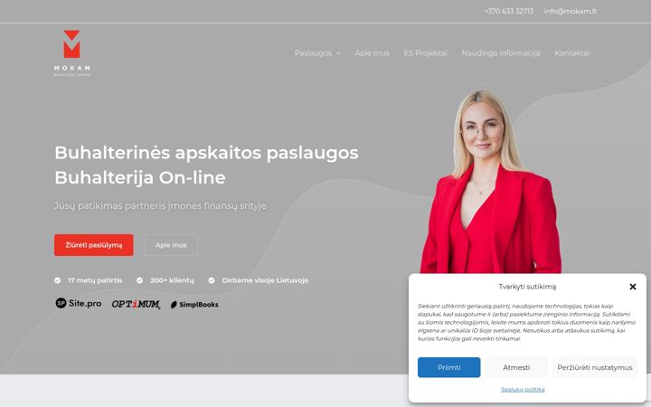 Kuvakaappaus sivustosta buhalterinespaslaugos.lt