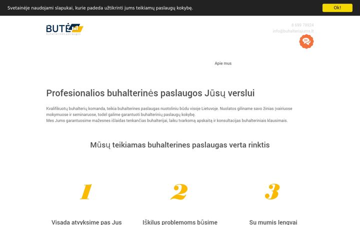 Kuvakaappaus sivustosta buhalterisjums.lt