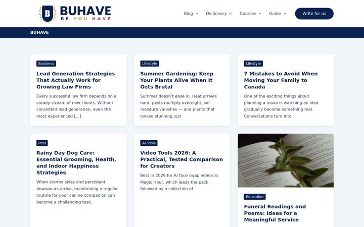 Screenshot of buhave.com