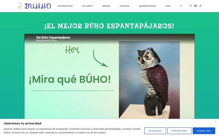 Екранна снимка на buhho.es