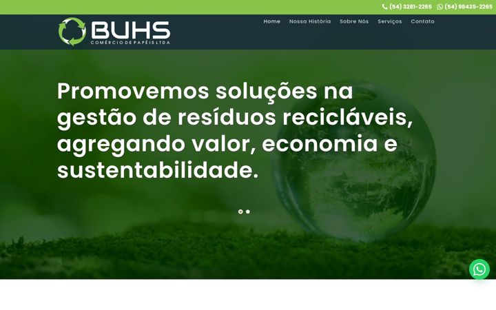 Screenshot of buhspapeis.com.br