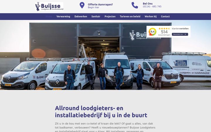 Zrzut ekranu buijsseloodgieters.nl