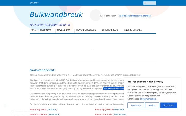 Screenshot of buikwandbreuk.nl