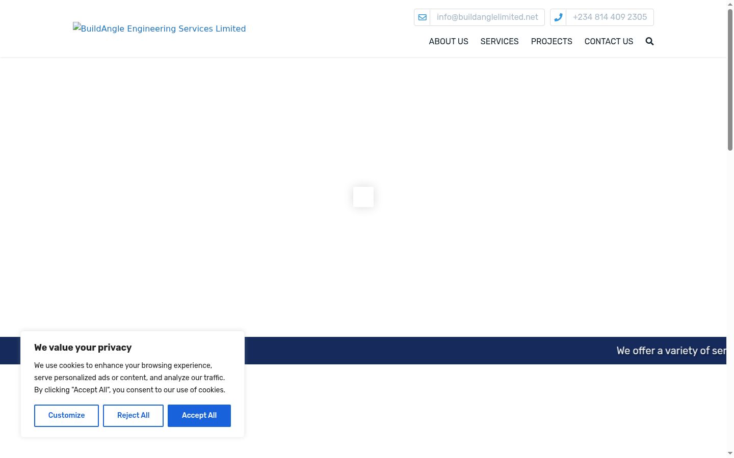 Screenshot του banner συγκατάθεσης που εμφανίστηκε πριν από οποιαδήποτε αλληλεπίδραση