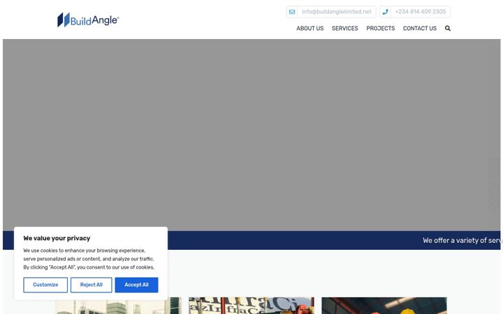 Screenshot of buildanglelimited.net