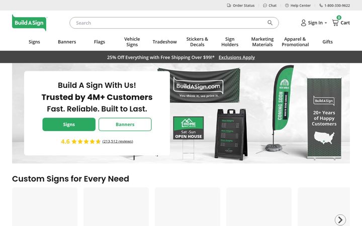 Screenshot of buildasign.com