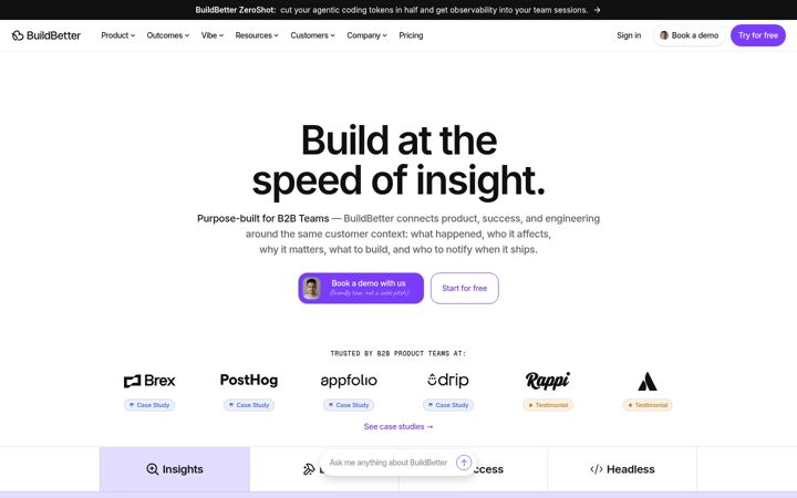 Snímek obrazovky buildbetter.ai