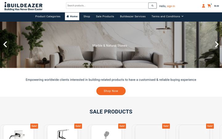Screenshot of buildeazer.com