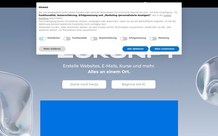 Screenshot von builderall.de