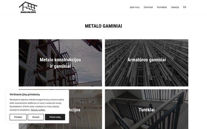 Kuvakaappaus sivustosta builderis.lt