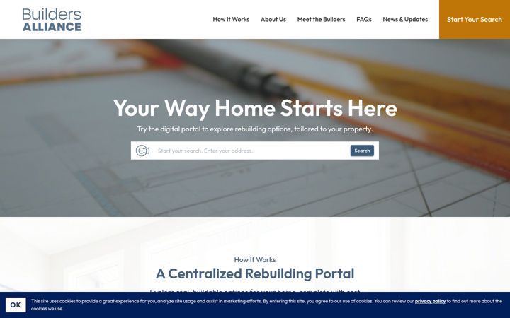Екранна снимка на buildersalliancela.org