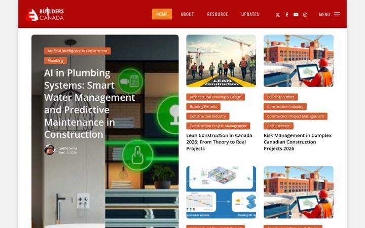 Screenshot of builderscanada.com