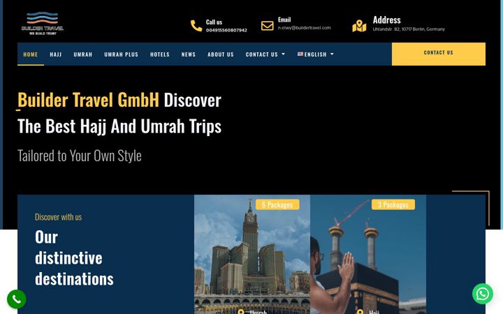 Screenshot von buildertravel.de