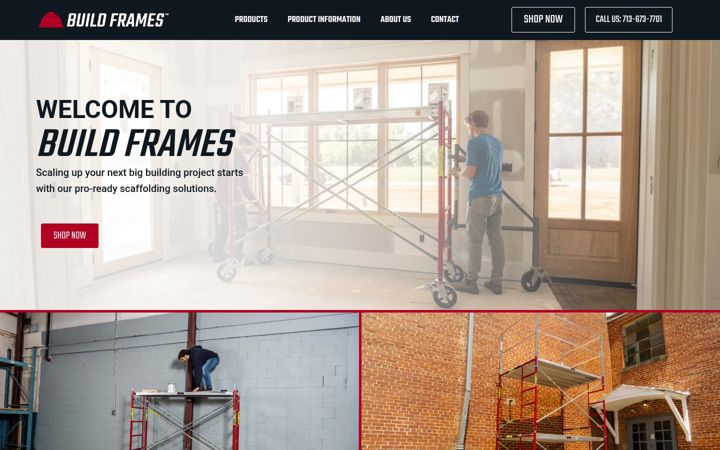Screenshot of buildframes.com