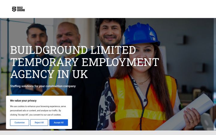 Screenshot of buildground.co.uk
