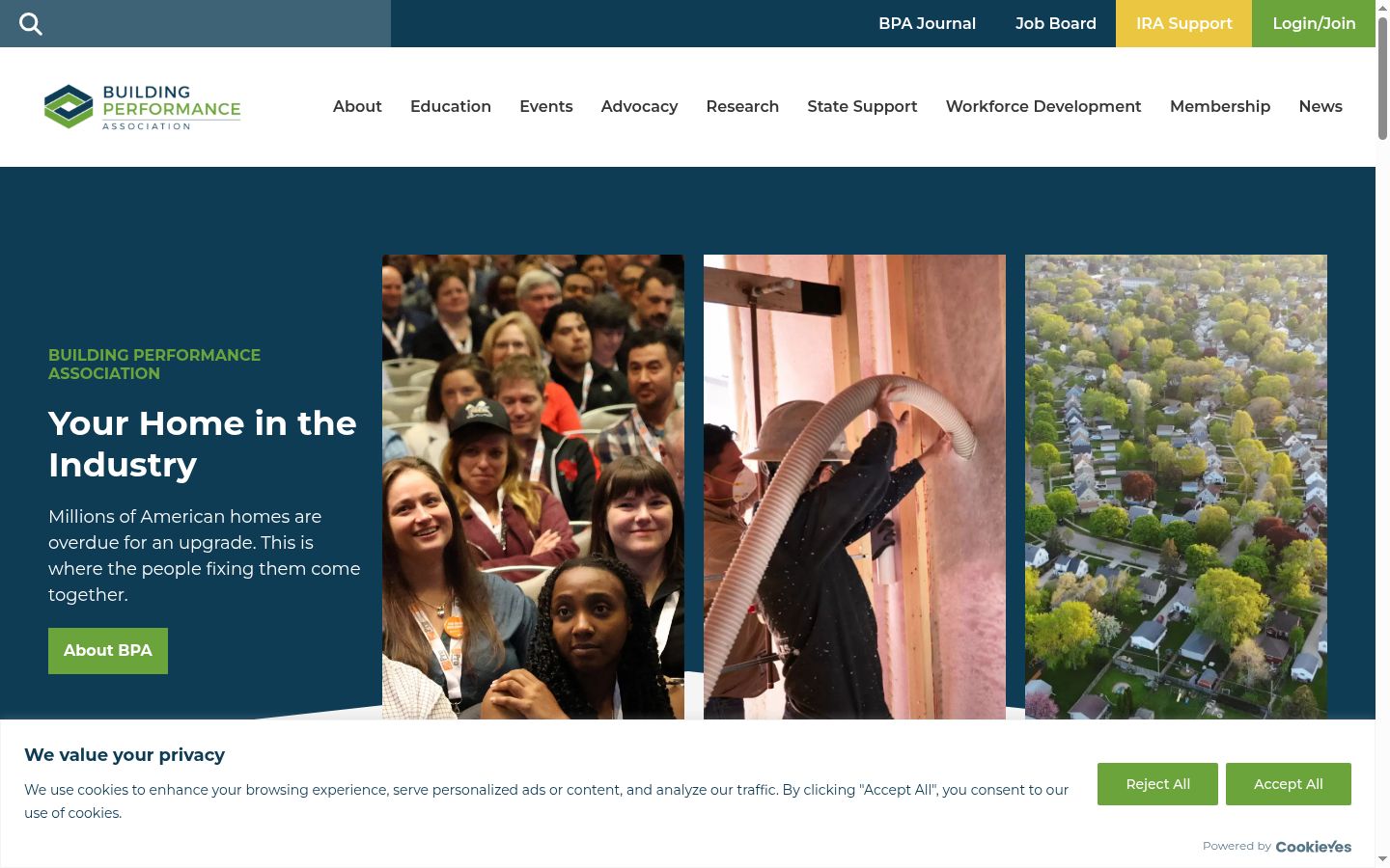 Screenshot of the consent banner shown before any interaction