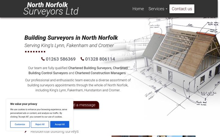 Screenshot of building-surveyors-norfolk.co.uk