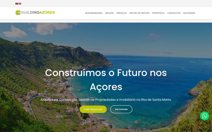 Screenshot of buildingazores.com