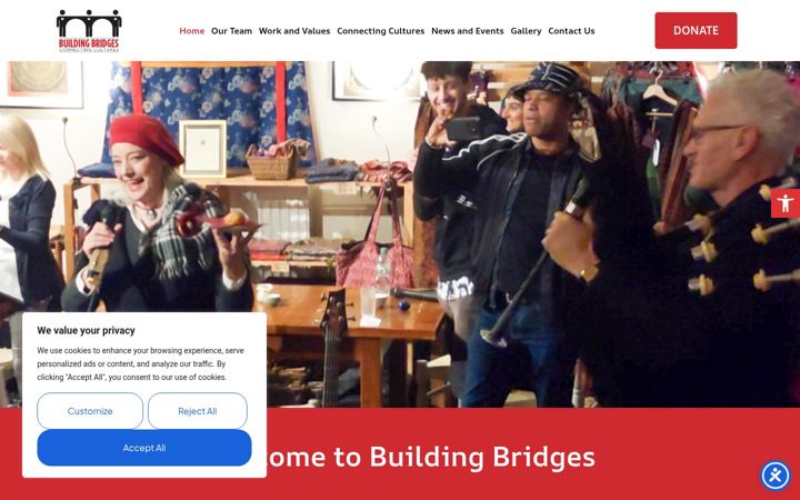 Screenshot of buildingbridges.scot