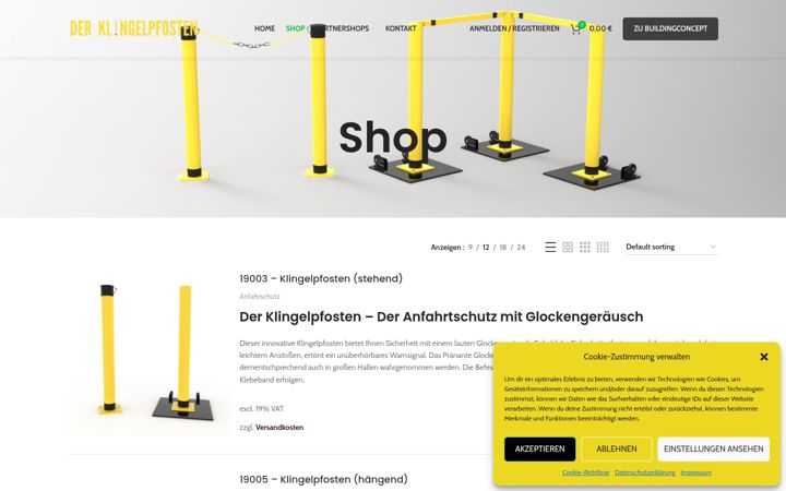 Screenshot of buildingconcept-shop.com
