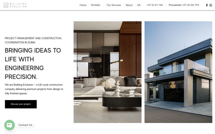 Screenshot of buildingevolution.ae