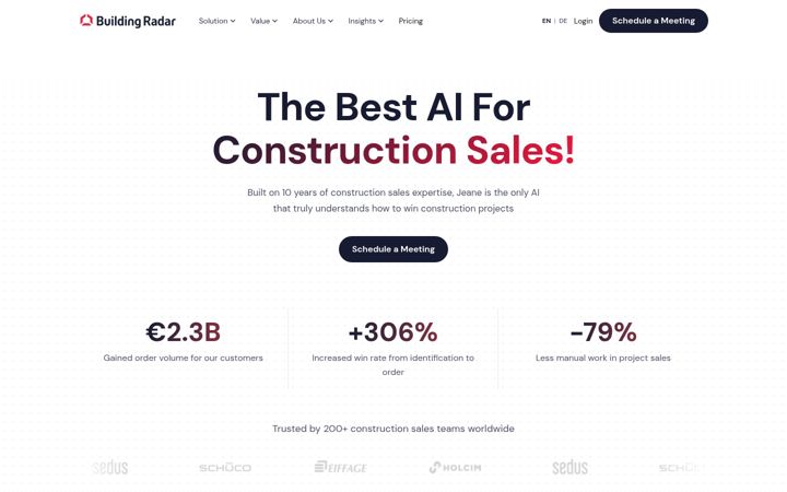 Screenshot of buildingradar.com