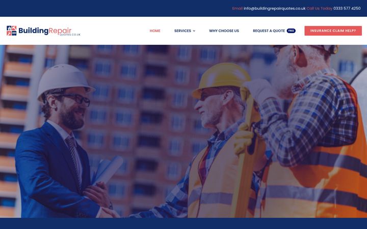 Screenshot of buildingrepairquotes.co.uk