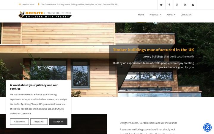 Screenshot of buildingwithframes.co.uk