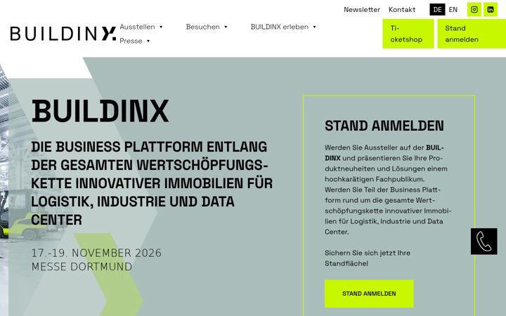 Screenshot of buildinx.de