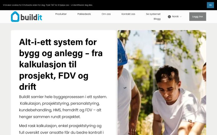 Screenshot of buildit.no