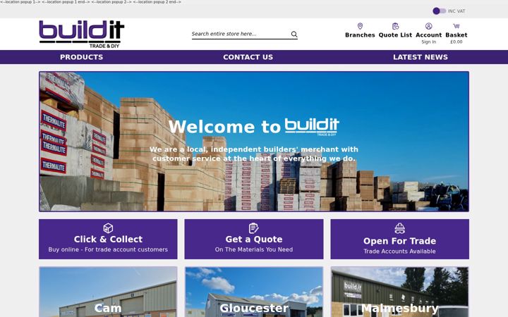 Screenshot of builditonline.co.uk