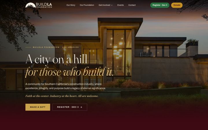 Screenshot of buildlafoundation.org