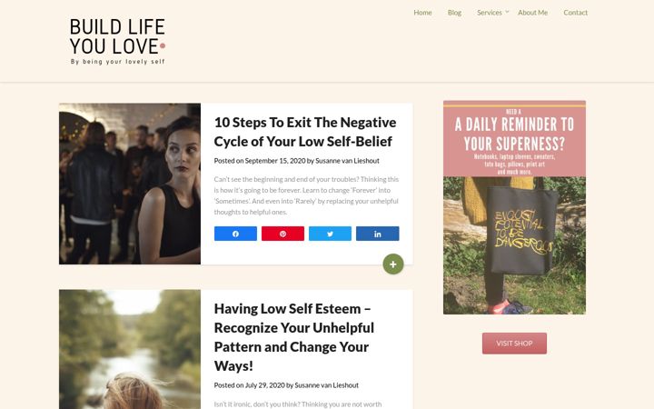 Screenshot of buildlifeyoulove.com