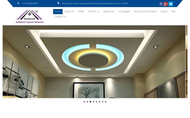 Screenshot of buildmarkgypsum.com