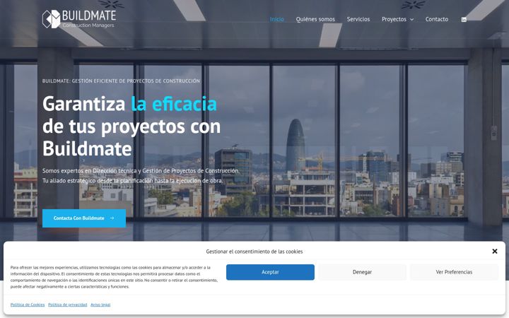 Екранна снимка на buildmate.es