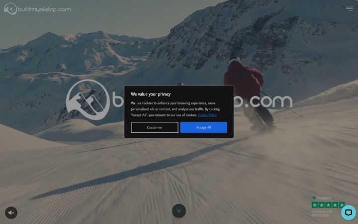 Screenshot of buildmyskitrip.com