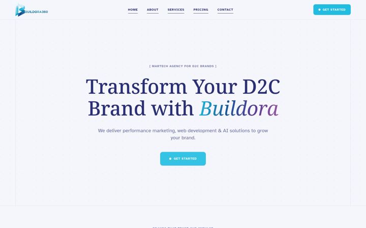 Screenshot of buildora360.com