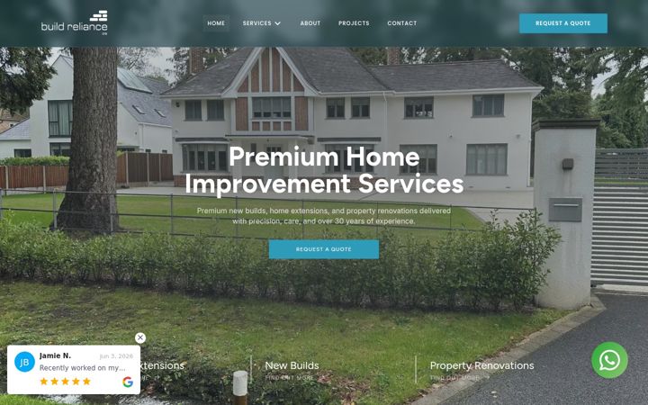 Screenshot of buildreliance.co.uk