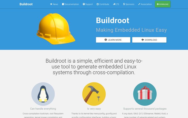 Screenshot of buildroot.org
