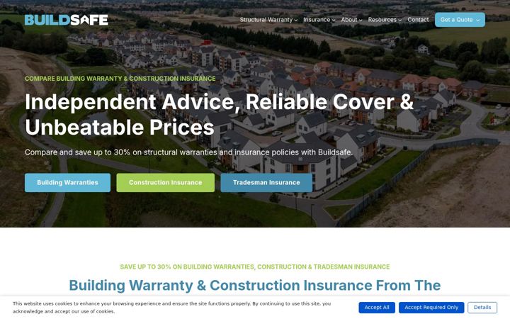 Screenshot of buildsafe.co.uk