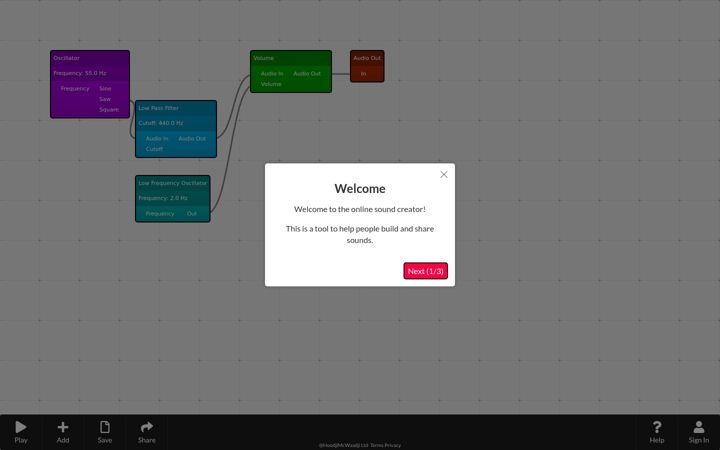 Screenshot of buildsound.online