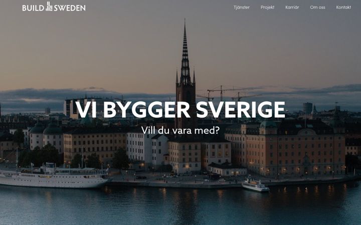 Screenshot of buildsweden.se