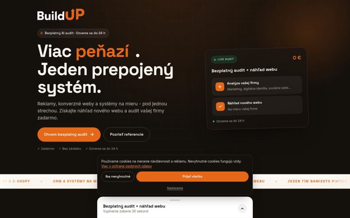 Screenshot of buildup.sk