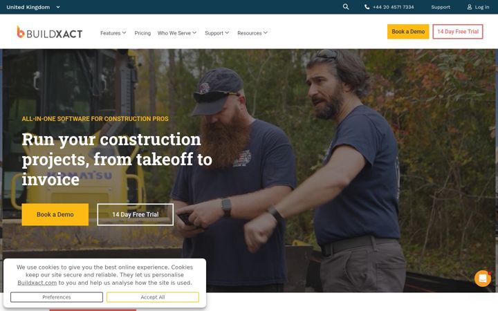 Screenshot του buildxact.com
